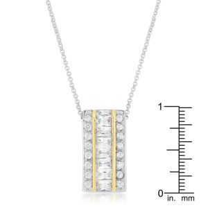 Two-Tone Three Row Hoop Pendant - Image 4