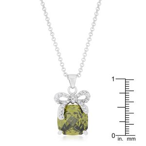 Olivine Pendant with Bow - Image 3