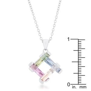 Myra Necklace 10ct Multicolor Rhodium Necklace - Image 4