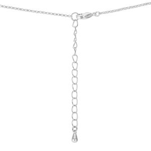 1.4 Ct Rhodium Pendant Necklace with Interlocking Circles and CZ - Image 2