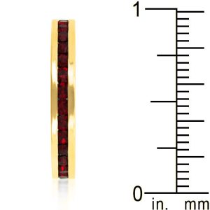 Stylish Stackables with Garnet in Gold Crystal Ring - Image 4