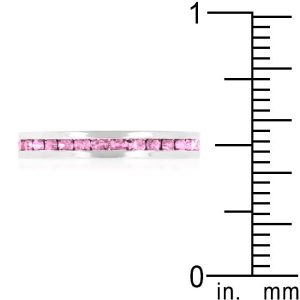 Stylish Stackables Pink Crystal Ring - Image 3
