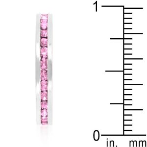 Stylish Stackables Pink Crystal Ring - Image 4