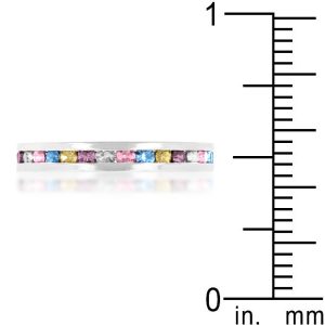Stylish Stackables Mixed Crystal Ring - Image 3