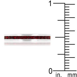 Stylish Stackables with Garnet Crystal Ring - Image 3