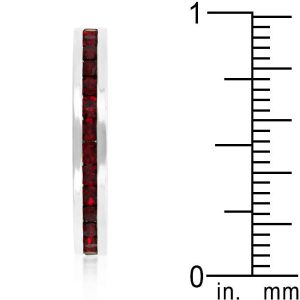 Stylish Stackables with Garnet Crystal Ring - Image 4