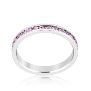 Stylish Stackables with Lavender Crystal Ring - Image 2
