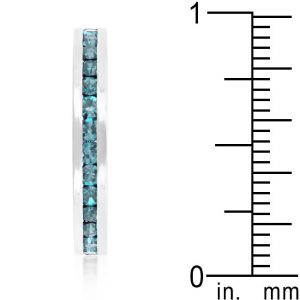 Stylish Stackables Aquamarine Crystal Ring - Image 4