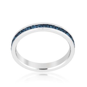 Stylish Stackables with Montana Blue Crystal Ring - Image 2