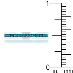 Stylish Stackables with Turquoise Crystal Ring - Image 4