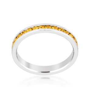 Stylish Stackables with Yellow Crystal Ring - Image 2