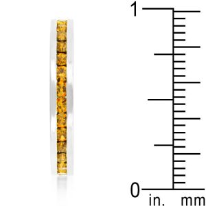 Stylish Stackables with Yellow Crystal Ring - Image 3