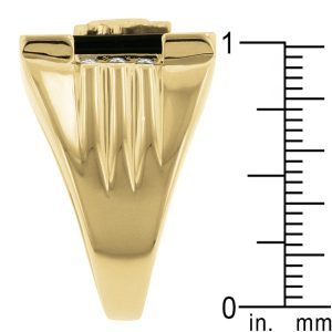 Onyx Masonic Mens Ring - Image 4