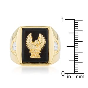 Golden Eagle Men's Ring - Image 3