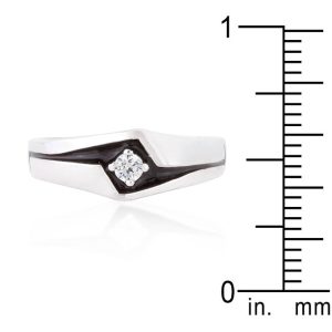 Two-Tone Sleek Men's Ring - Image 3