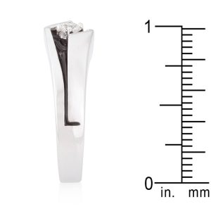 Two-Tone Sleek Men's Ring - Image 4