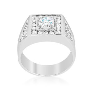 Brilliant Men's Cubic Zirconia Ring - Image 2