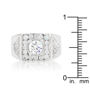 Brilliant Men's Cubic Zirconia Ring - Image 3