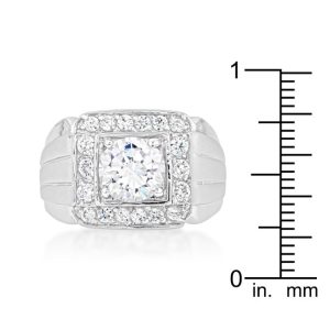 Men's Two-tone Finish Cubic Zirconia Ring - Image 3
