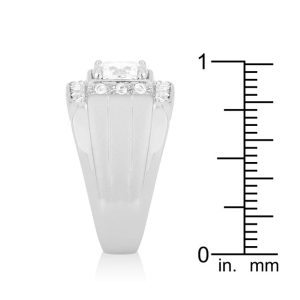 Men's Two-tone Finish Cubic Zirconia Ring - Image 4