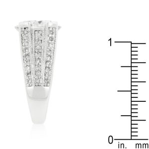 Oval Triplet Cubic Zirconia Ring - Image 4