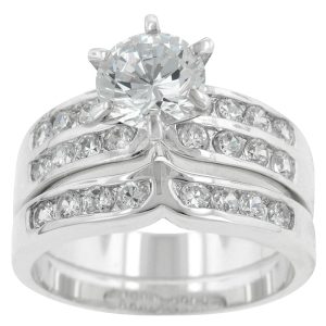 Formal Rhodium Plated Engagement Set - Image 2