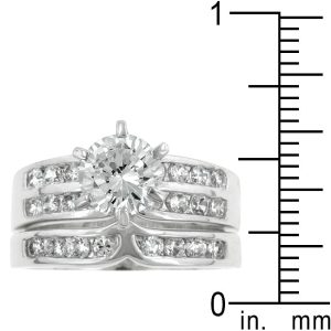 Formal Rhodium Plated Engagement Set - Image 3