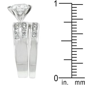 Formal Rhodium Plated Engagement Set - Image 4