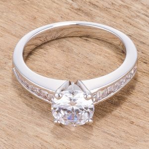 Cubic Zircon Engagement Ring - Image 2