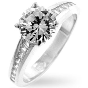 Cubic Zircon Engagement Ring - Image 3