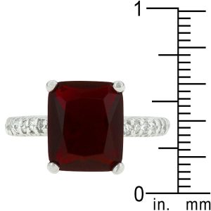 Radiant Cut Ruby Engagement Ring - Image 3