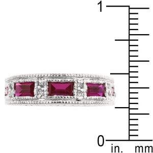 Ruby Red Bezel Eternity Band - Image 3