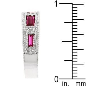 Ruby Red Bezel Eternity Band - Image 4