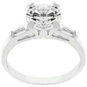 Classic Triple White Engagement Ring - Image 2