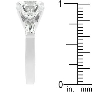 Classic Triple White Engagement Ring - Image 4