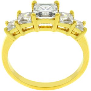 5-Stone Anniversary Ring in Goldtone - Image 2