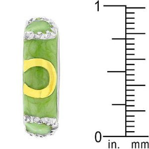 Apple Green Enamel Horseshoe Ring - Image 4
