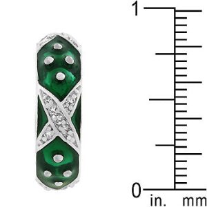 Marbled Forest Green Enamel Ring - Image 4