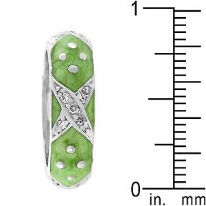 Marbled Apple Green Enamel Ring - Image 4