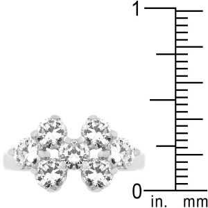 Round Cubic Zirconia Cluster Ring - Image 3
