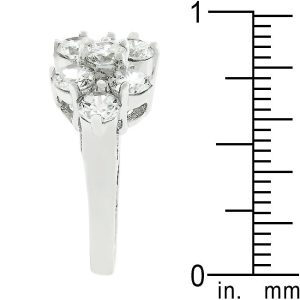 Round Cubic Zirconia Cluster Ring - Image 4
