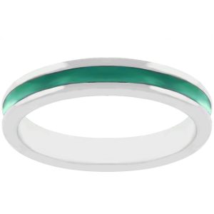 Green Enamel Eternity Ring - Image 2