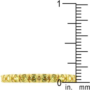 Yellow Cubic Zirconia Eternity Ring - Image 3