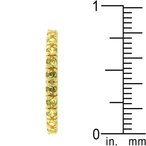 Yellow Cubic Zirconia Eternity Ring - Image 4