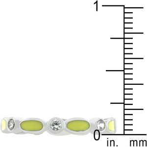 Yellow Link Enamel Stacker Ring - Image 3