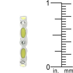 Yellow Link Enamel Stacker Ring - Image 4