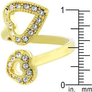 Dual Pave Hearts Ring - Image 3