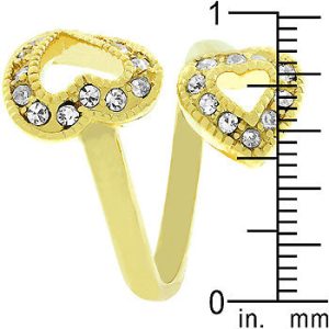 Dual Pave Hearts Ring - Image 4