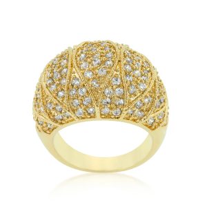 Goldeneye Clear Cubic Zirconia Cocktail Ring - Image 2