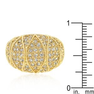 Goldeneye Clear Cubic Zirconia Cocktail Ring - Image 3